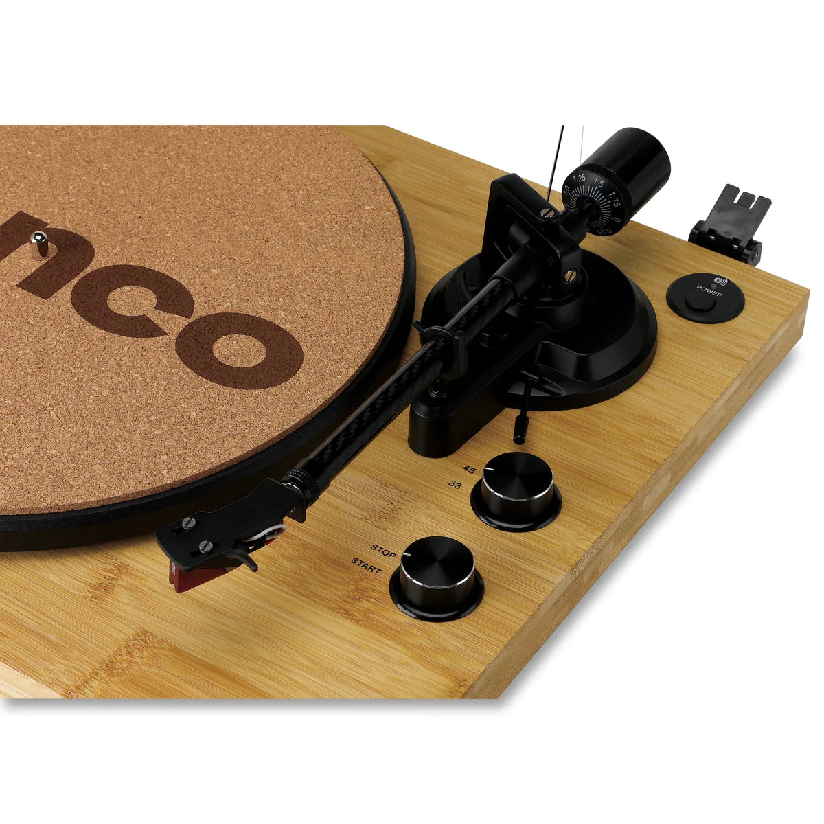 Lenco LBT-335BA Bamboo Turntable with Bluetooth Transmission
