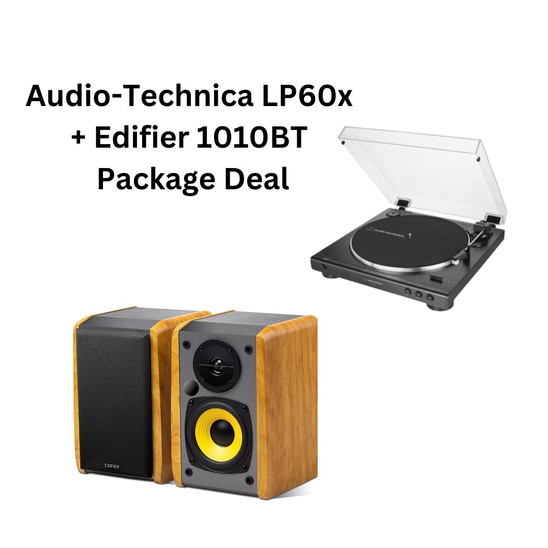 Audio-Technica LP60x + Edifier R1010BT Speakers Package Deal