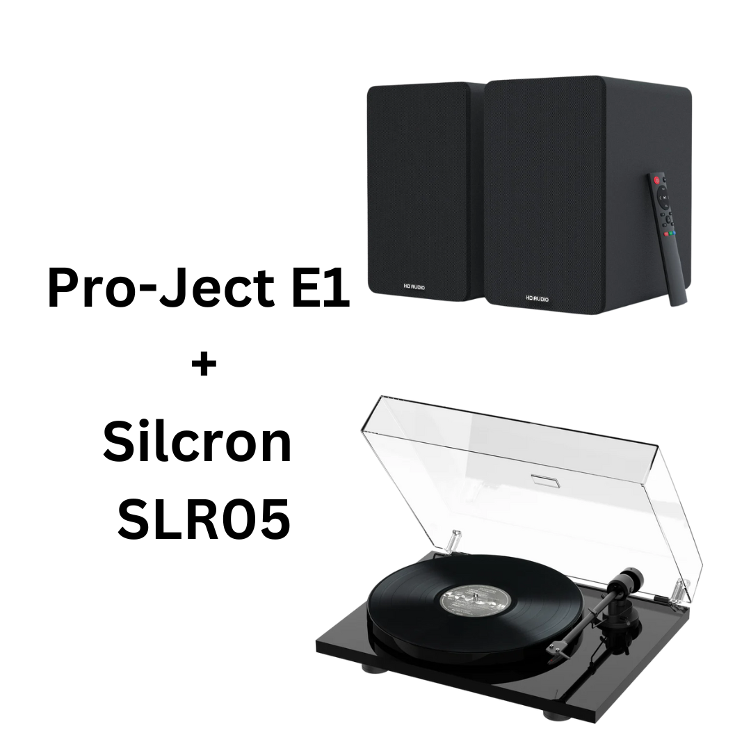 Pro-Ject E1 Turntable & Silcron SLR05 Speakers Package Deal