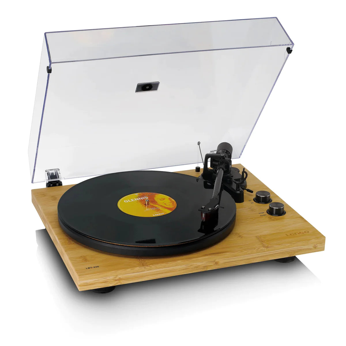 Lenco LBT-335BA Bamboo Turntable with Bluetooth Transmission