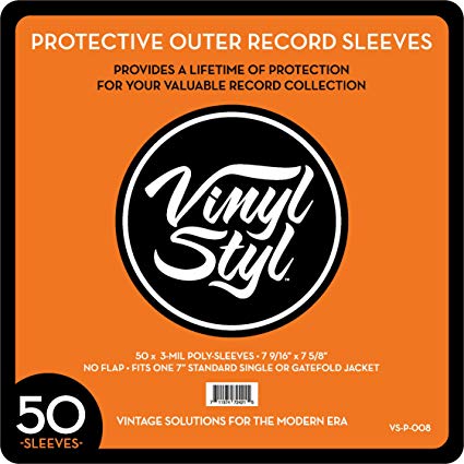Vinyl Styl 3-mil 7" Outer record Sleeves