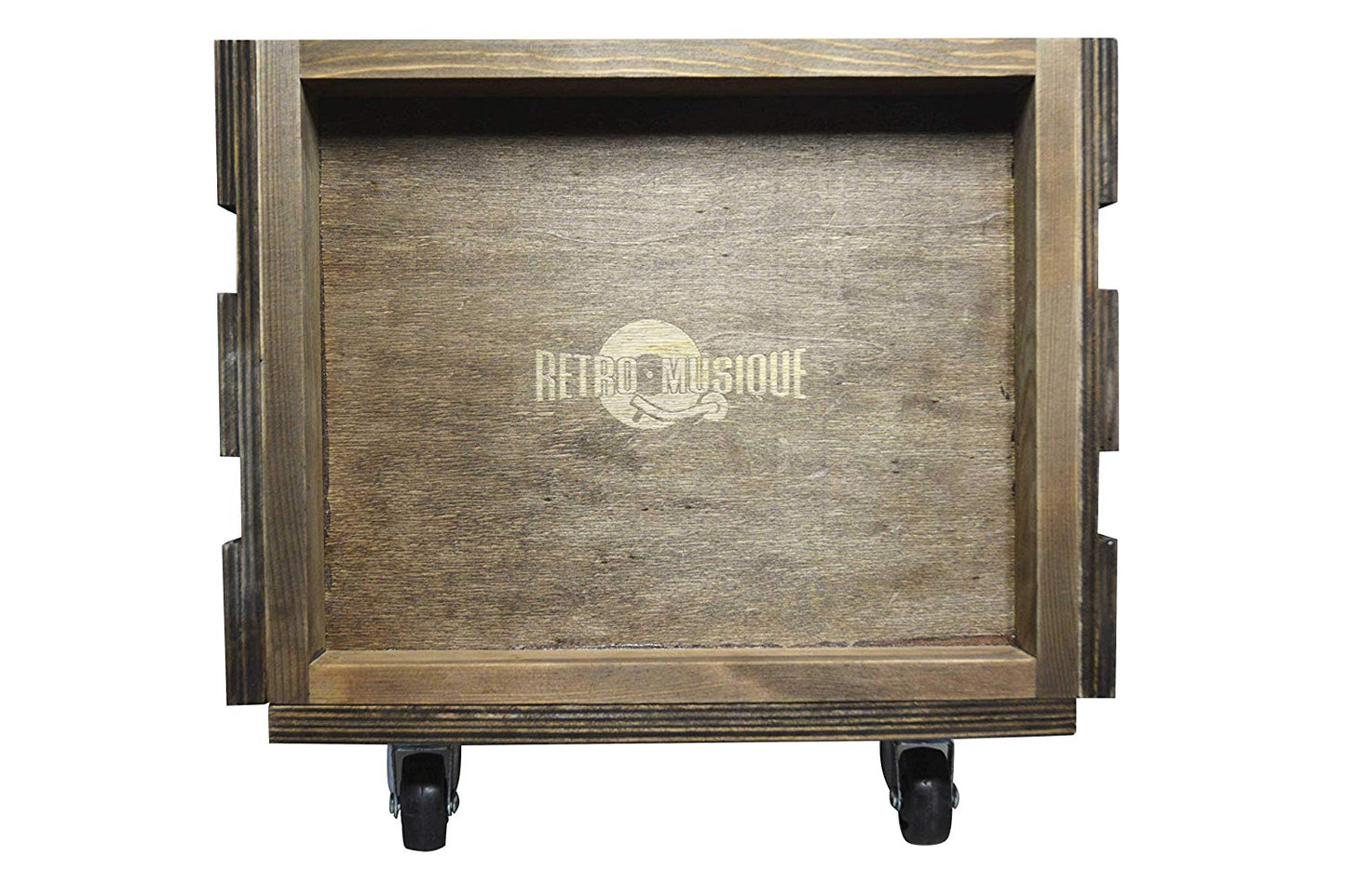 Retro Musique 12" LP Wooden Crate For Storage