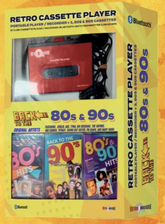 Retro Musique Portable Cassette Player (Red)