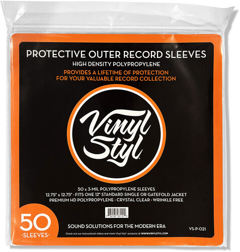 Vinyl Styl 12" LP Outer Sleeves CRYSTAL CLEAR (50PACK)