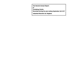 Throbbing Gristle - The Second Annual Report of Throbbing Gristle