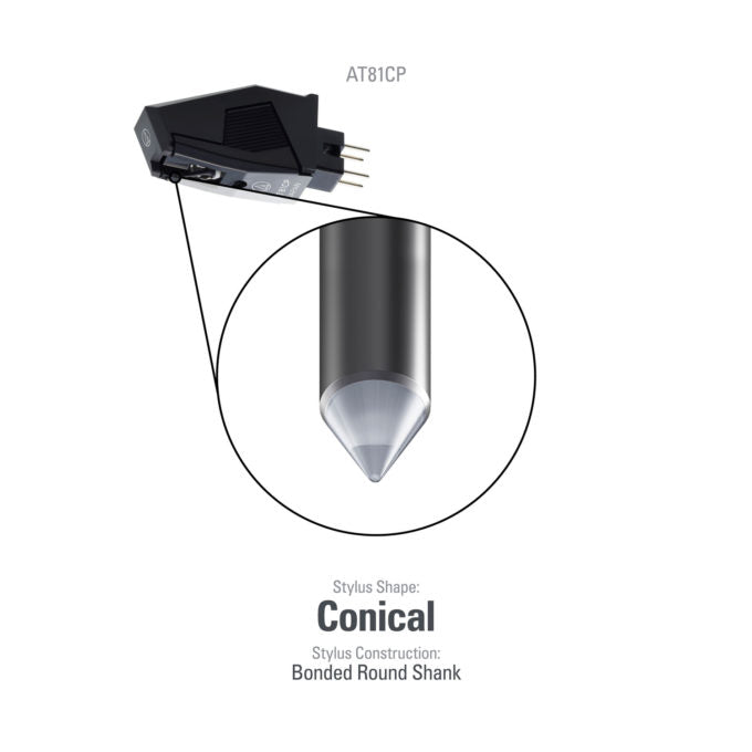 Audio-Technica AT81CP Conical Cartridge for P-mount Turntables